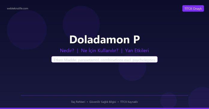 Doladamon P nedir ne işe yarar - ilaç bilgisi