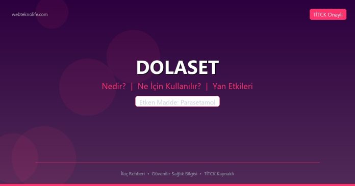 DOLASET nedir ne işe yarar - ilaç bilgisi