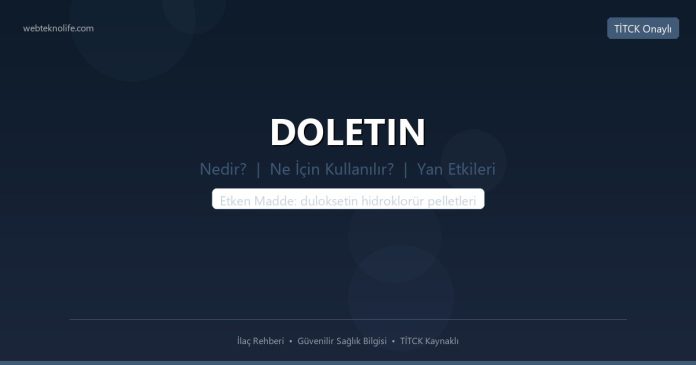 DOLETIN nedir ne işe yarar - ilaç bilgisi