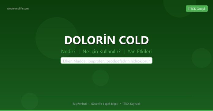 DOLORİN COLD nedir ne işe yarar - ilaç bilgisi