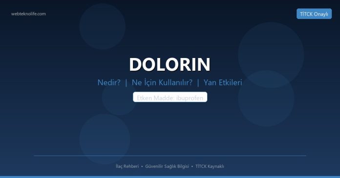 DOLORIN nedir ne işe yarar - ilaç bilgisi