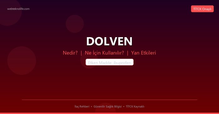 DOLVEN nedir ne işe yarar - ilaç bilgisi