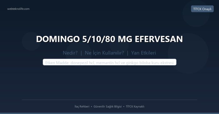 DOMINGO 5/10/80 MG EFERVESAN nedir ne işe yarar - ilaç bilgisi