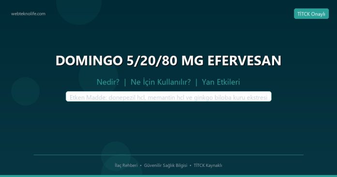 DOMINGO 5/20/80 MG EFERVESAN nedir ne işe yarar - ilaç bilgisi