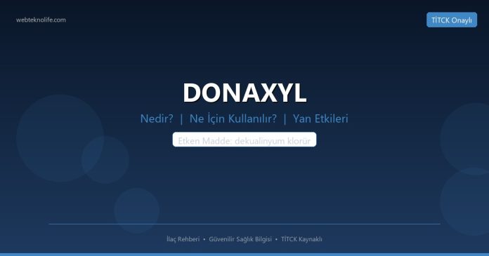 DONAXYL nedir ne işe yarar - ilaç bilgisi