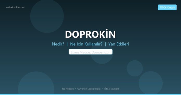 DOPROKİN nedir ne işe yarar - ilaç bilgisi