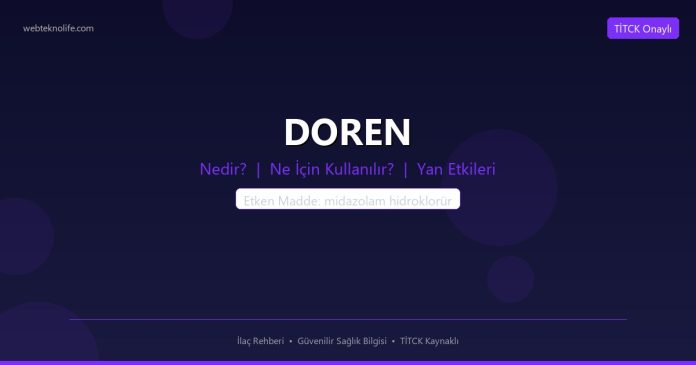 DOREN nedir ne işe yarar - ilaç bilgisi