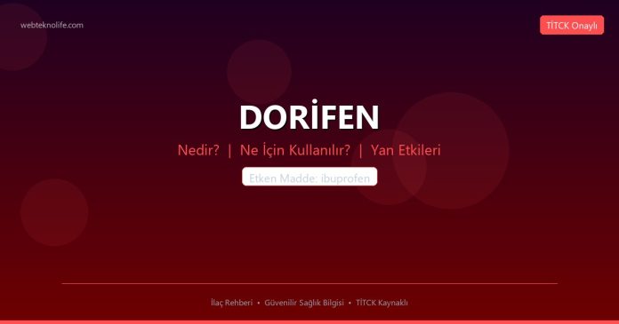 DORİFEN nedir ne işe yarar - ilaç bilgisi