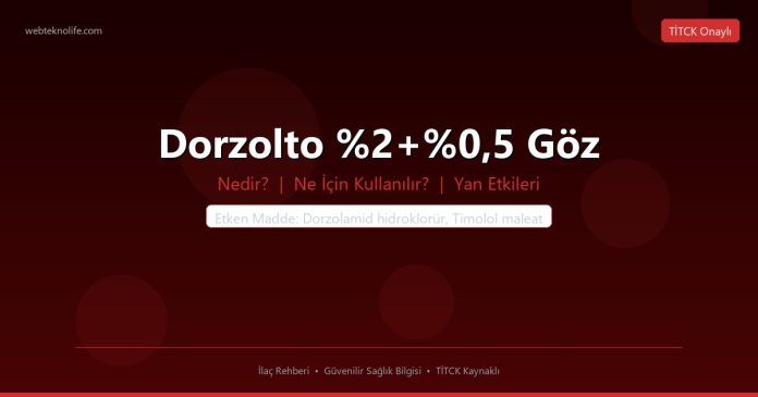 Dorzolto %2+%0,5 Göz nedir ne işe yarar - ilaç bilgisi