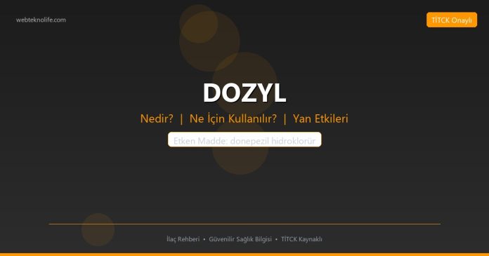 DOZYL nedir ne işe yarar - ilaç bilgisi