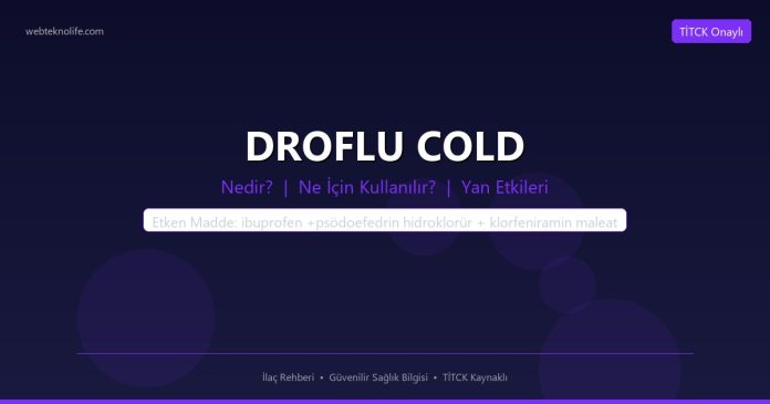 DROFLU COLD nedir ne işe yarar - ilaç bilgisi