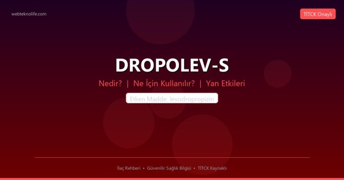 DROPOLEV-S nedir ne işe yarar - ilaç bilgisi