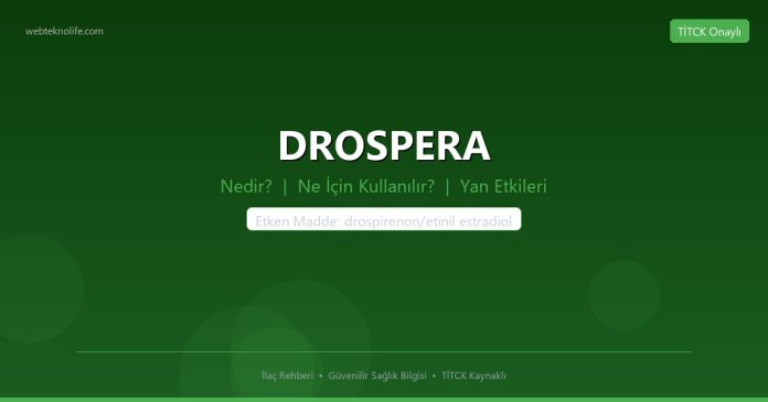 DROSPERA nedir ne işe yarar - ilaç bilgisi