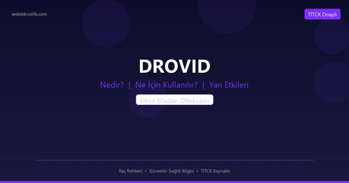 DROVID nedir ne işe yarar - ilaç bilgisi