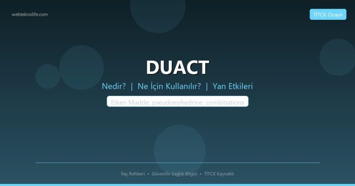 DUACT nedir ne işe yarar - ilaç bilgisi