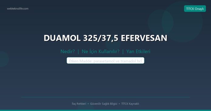 DUAMOL 325/37,5 EFERVESAN nedir ne işe yarar - ilaç bilgisi