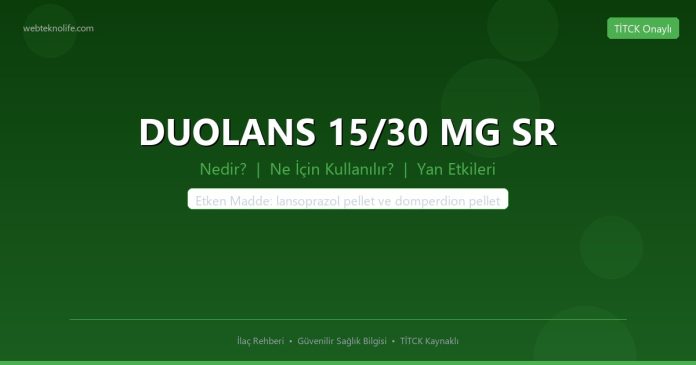 DUOLANS 15/30 MG SR nedir ne işe yarar - ilaç bilgisi