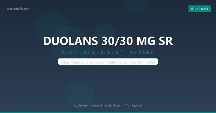 DUOLANS 30/30 MG SR nedir ne işe yarar - ilaç bilgisi