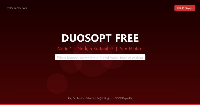 DUOSOPT FREE nedir ne işe yarar - ilaç bilgisi