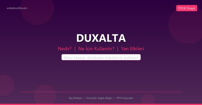 DUXALTA nedir ne işe yarar - ilaç bilgisi