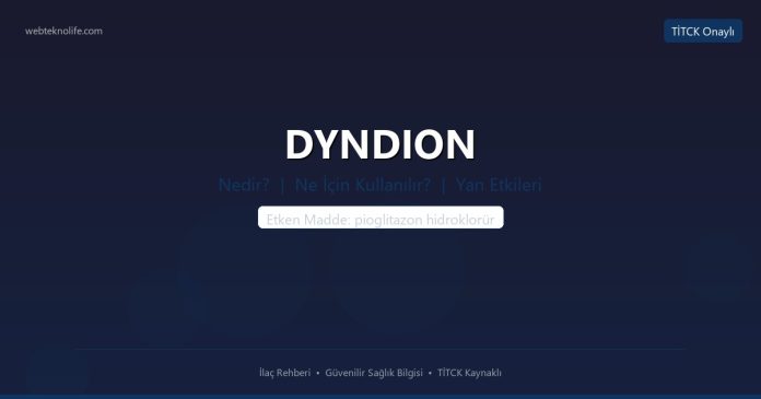DYNDION nedir ne işe yarar - ilaç bilgisi