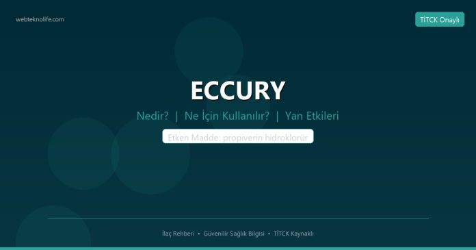 ECCURY nedir ne işe yarar - ilaç bilgisi