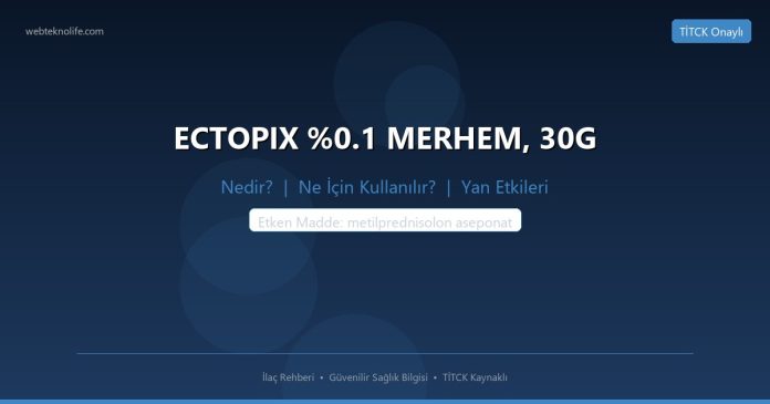 ECTOPIX %0.1 MERHEM, 30G nedir ne işe yarar - ilaç bilgisi