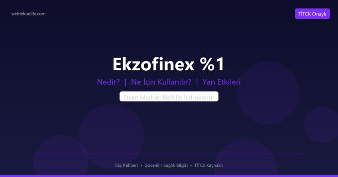 Ekzofinex %1 nedir ne işe yarar - ilaç bilgisi