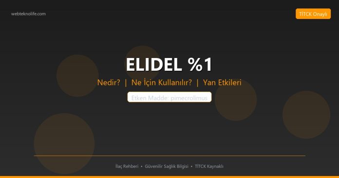 ELIDEL %1 nedir ne işe yarar - ilaç bilgisi