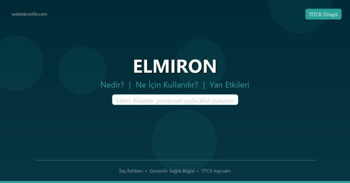 ELMIRON nedir ne işe yarar - ilaç bilgisi