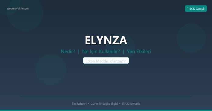 ELYNZA nedir ne işe yarar - ilaç bilgisi