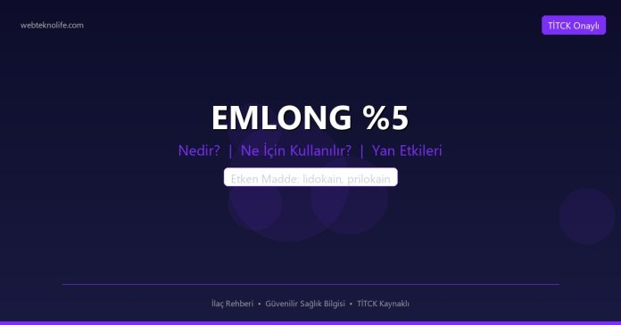 EMLONG %5 nedir ne işe yarar - ilaç bilgisi