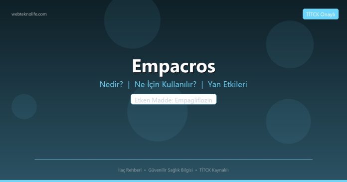 Empacros nedir ne işe yarar - ilaç bilgisi