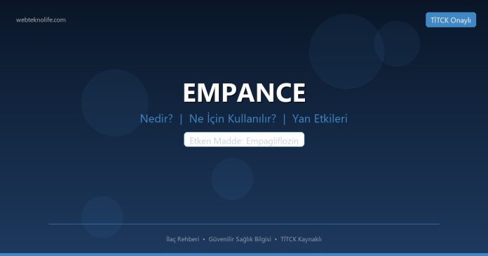EMPANCE nedir ne işe yarar - ilaç bilgisi