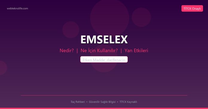 EMSELEX nedir ne işe yarar - ilaç bilgisi