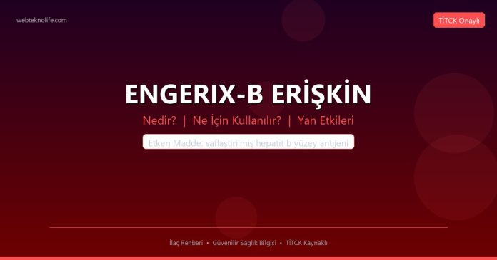 ENGERIX-B ERİŞKİN nedir ne işe yarar - ilaç bilgisi
