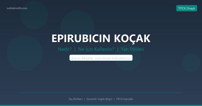 EPIRUBICIN KOÇAK nedir ne işe yarar - ilaç bilgisi