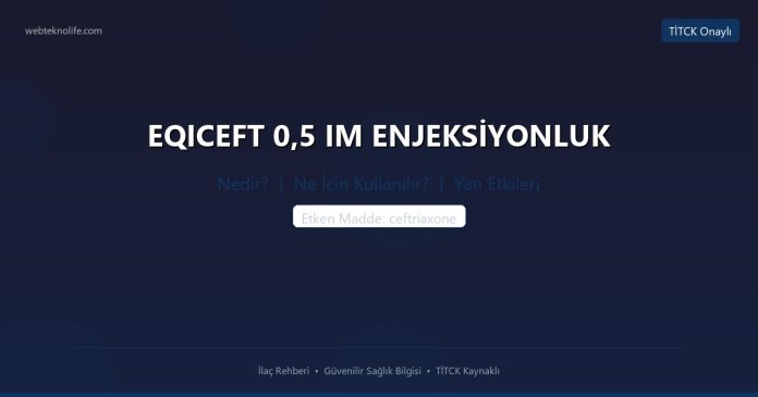 EQICEFT 0,5 IM ENJEKSİYONLUK nedir ne işe yarar - ilaç bilgisi
