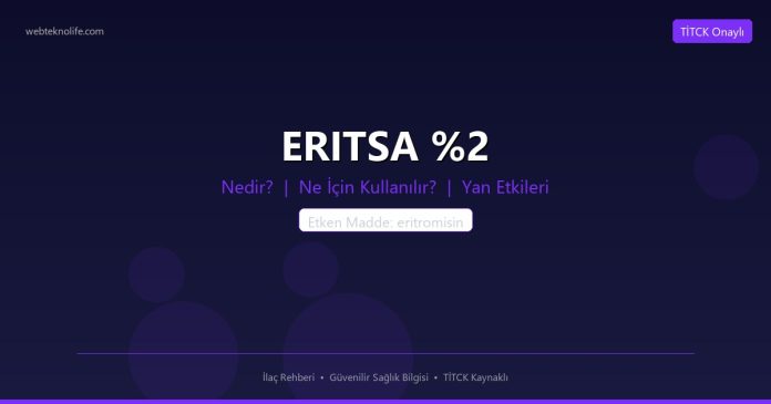 ERITSA %2 nedir ne işe yarar - ilaç bilgisi