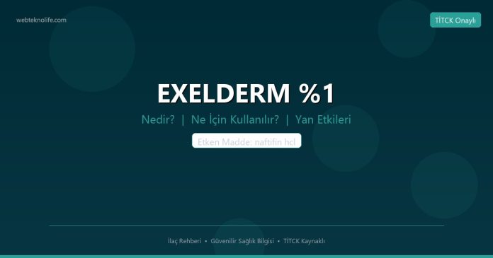 EXELDERM %1 nedir ne işe yarar - ilaç bilgisi