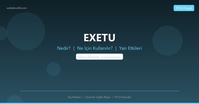 EXETU nedir ne işe yarar - ilaç bilgisi