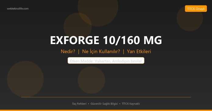 EXFORGE 10/160 MG nedir ne işe yarar - ilaç bilgisi