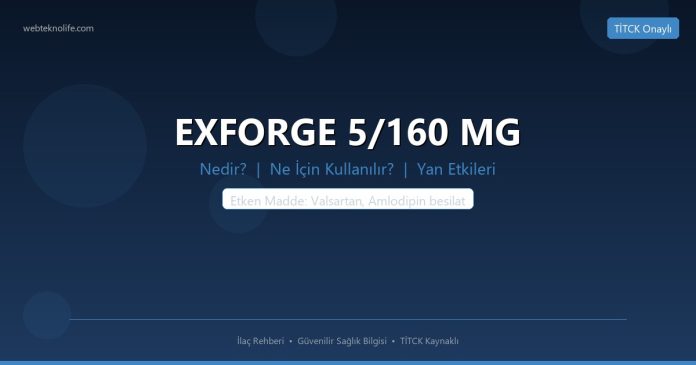 EXFORGE 5/160 MG nedir ne işe yarar - ilaç bilgisi