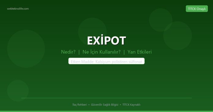 EXİPOT nedir ne işe yarar - ilaç bilgisi