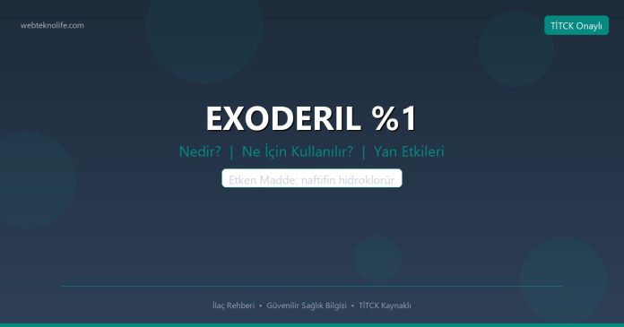 EXODERIL %1 nedir ne işe yarar - ilaç bilgisi