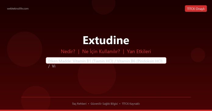 Extudine nedir ne işe yarar - ilaç bilgisi