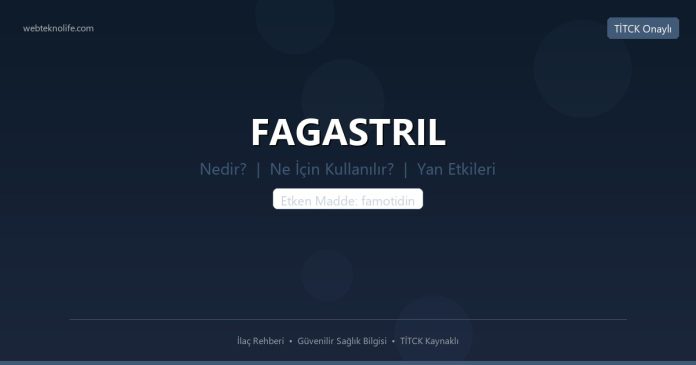 FAGASTRIL nedir ne işe yarar - ilaç bilgisi