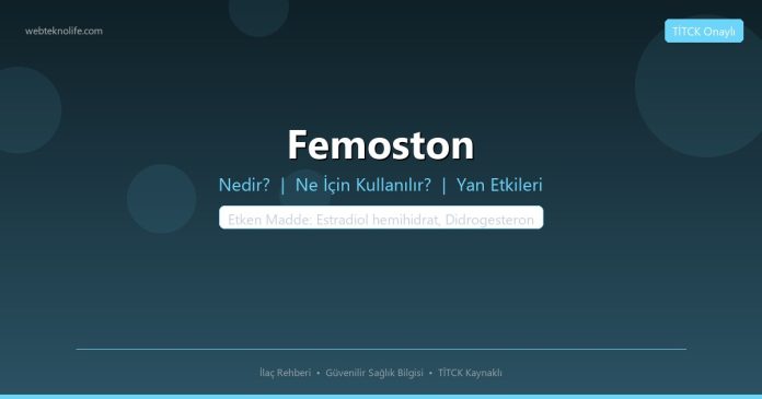 Femoston nedir ne işe yarar - ilaç bilgisi