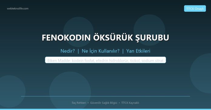 FENOKODIN ÖKSÜRÜK ŞURUBU nedir ne işe yarar - ilaç bilgisi