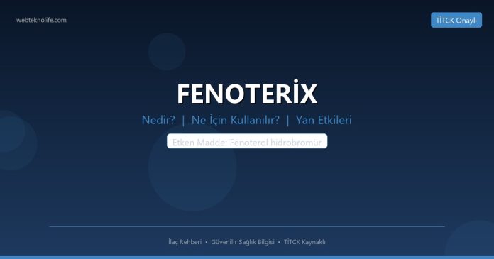 FENOTERİX nedir ne işe yarar - ilaç bilgisi
